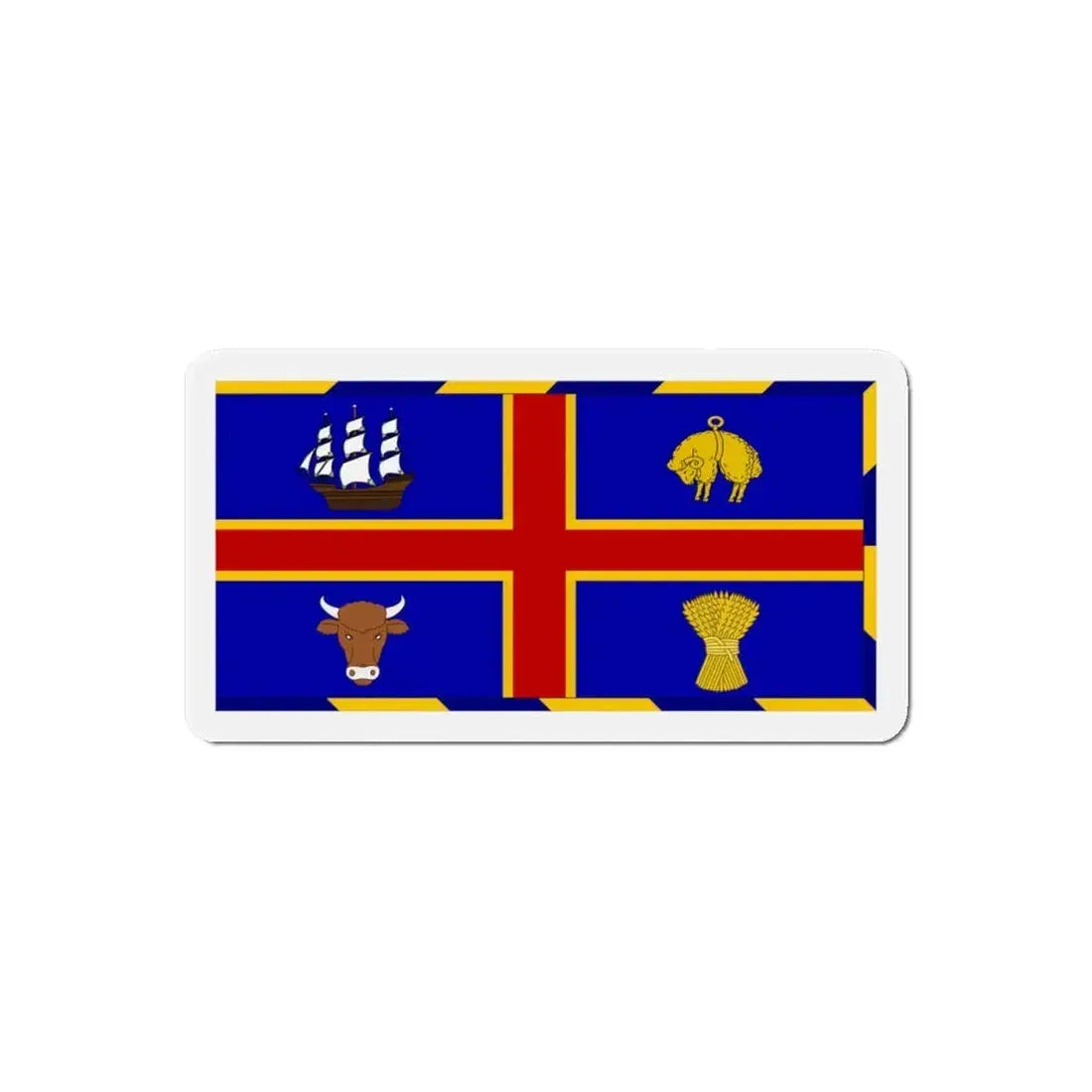 Armorial Flag of the City of Adelaide Australia - Refrigerator Magnet 6 Inch - The Sticker Space