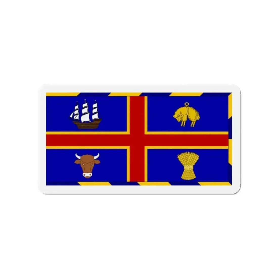 Armorial Flag of the City of Adelaide Australia - Refrigerator Magnet - The Sticker Space