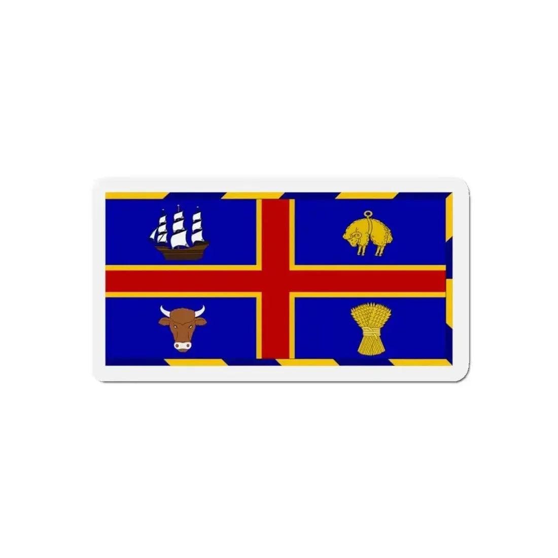 Armorial Flag of the City of Adelaide Australia - Refrigerator Magnet - The Sticker Space