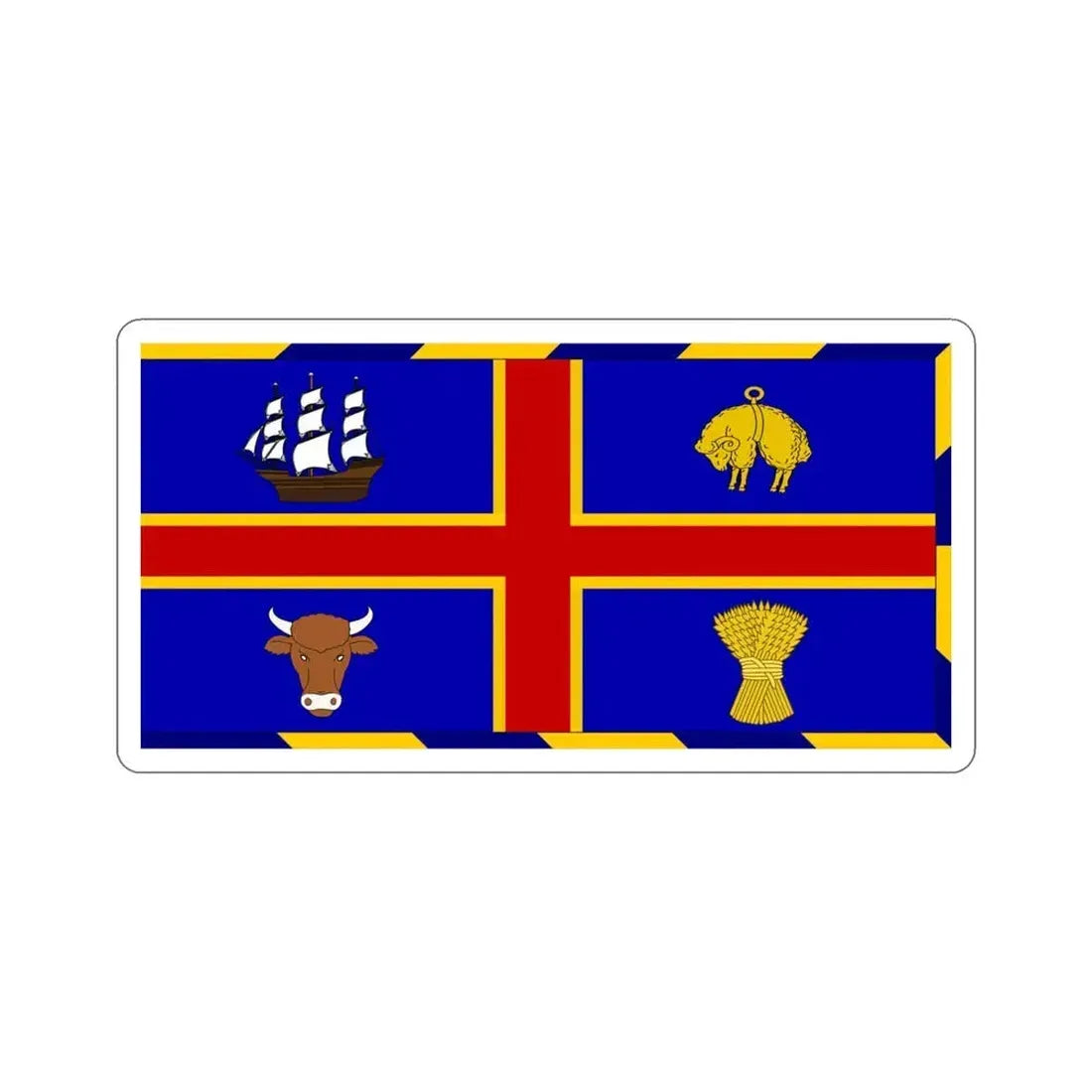 Armorial Flag of the City of Adelaide Australia STICKER Vinyl Die-Cut Decal 4 Inch - The Sticker Space
