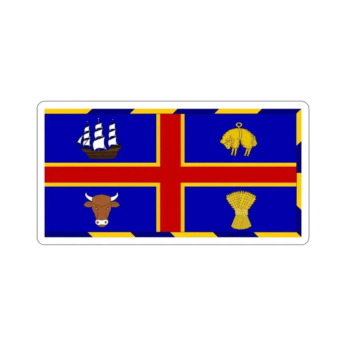 Armorial Flag of the City of Adelaide Australia STICKER Vinyl Die-Cut Decal 5 Inch - The Sticker Space