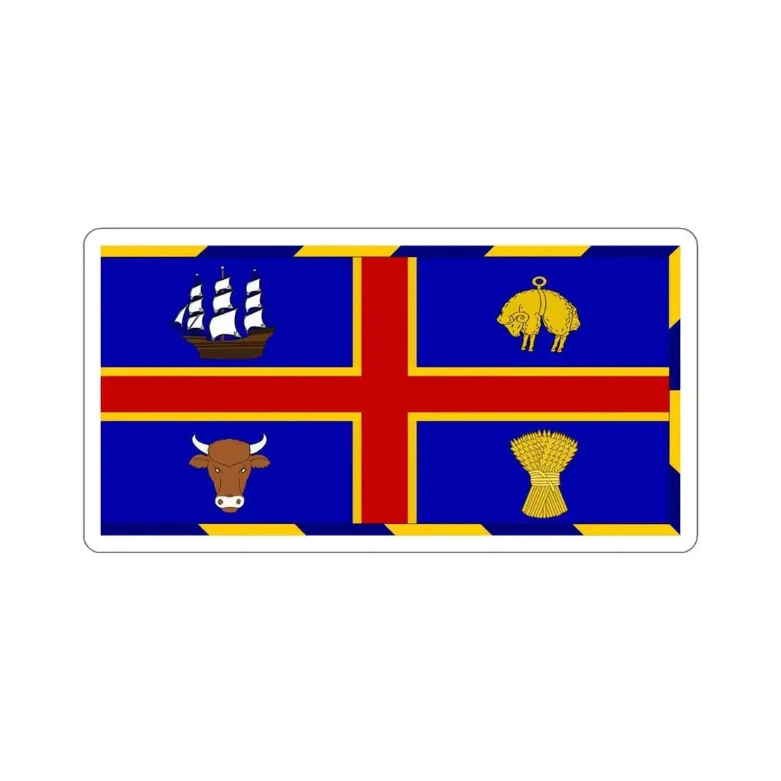 Armorial Flag of the City of Adelaide Australia STICKER Vinyl Die-Cut Decal 6 Inch - The Sticker Space
