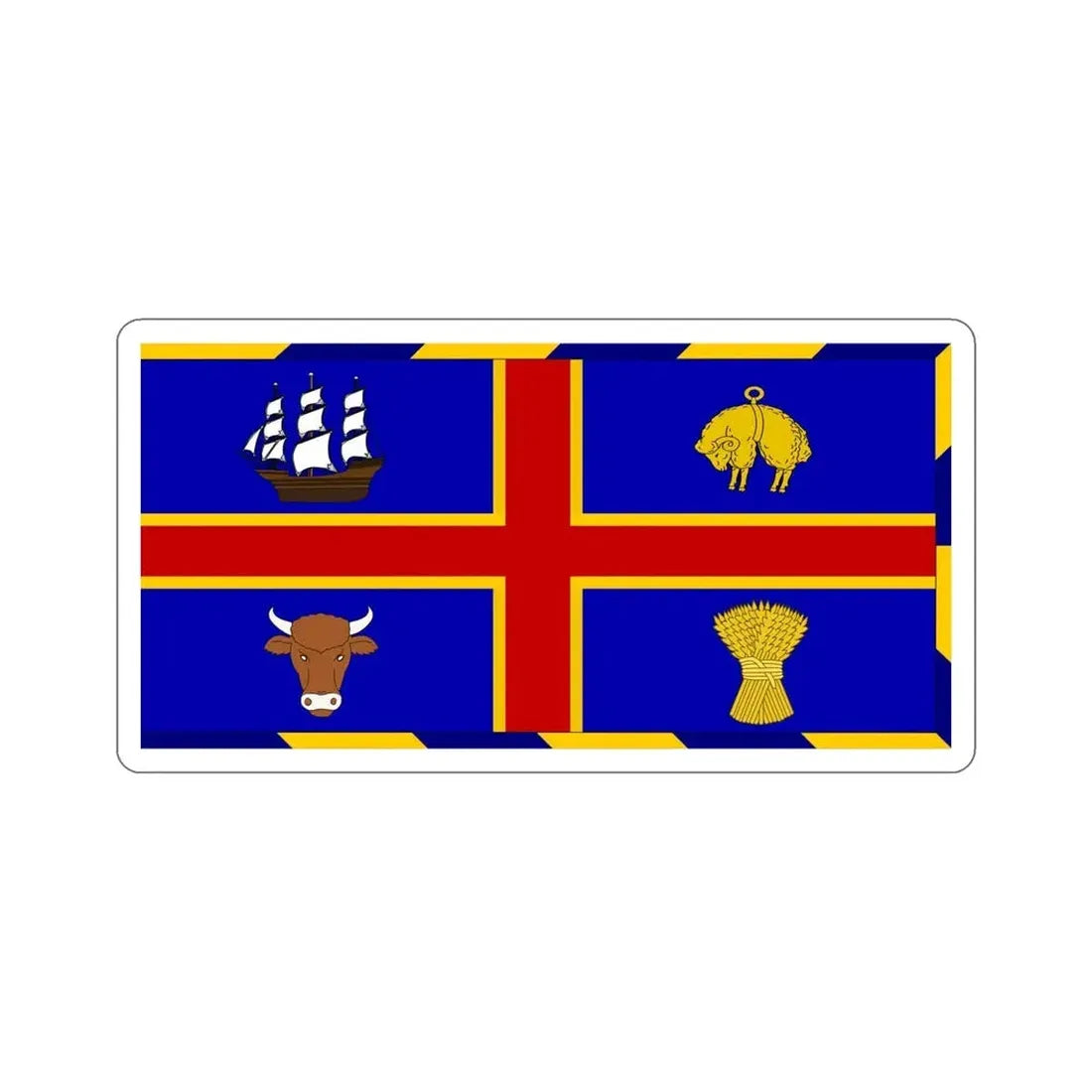 Armorial Flag of the City of Adelaide Australia STICKER Vinyl Die-Cut Decal - The Sticker Space
