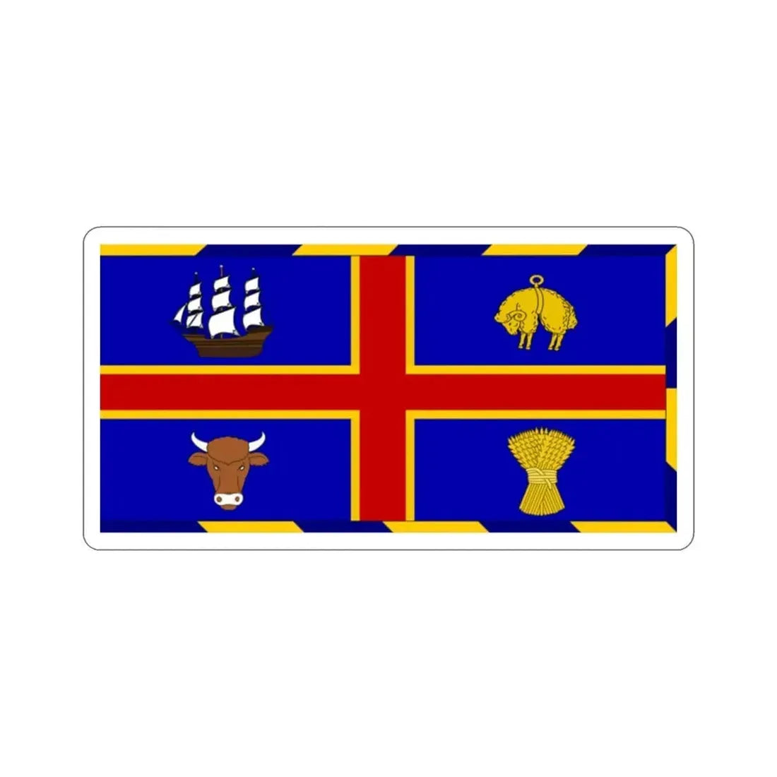 Armorial Flag of the City of Adelaide Australia STICKER Vinyl Die-Cut Decal - The Sticker Space