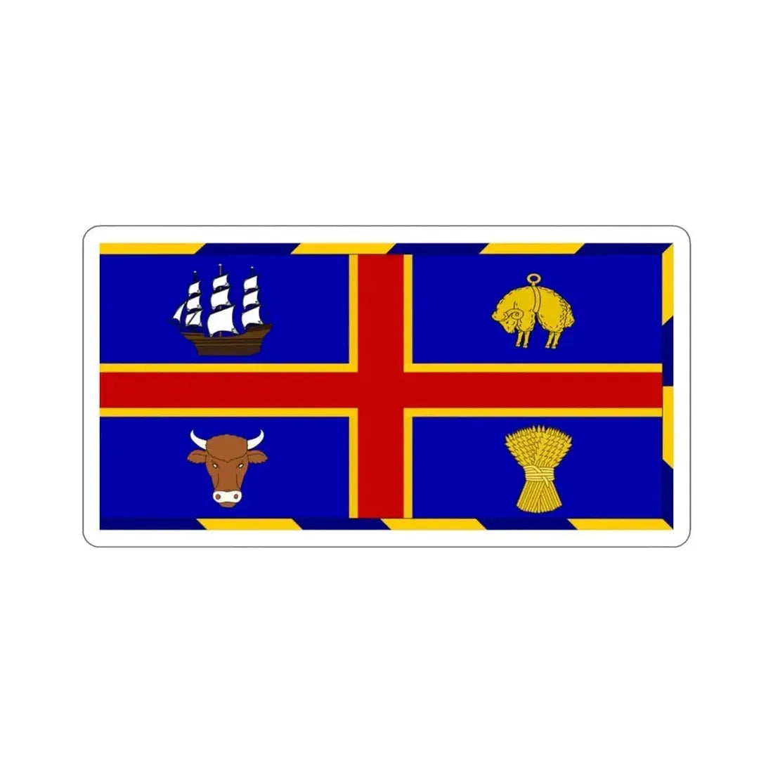Armorial Flag of the City of Adelaide Australia STICKER Vinyl Die-Cut Decal - The Sticker Space