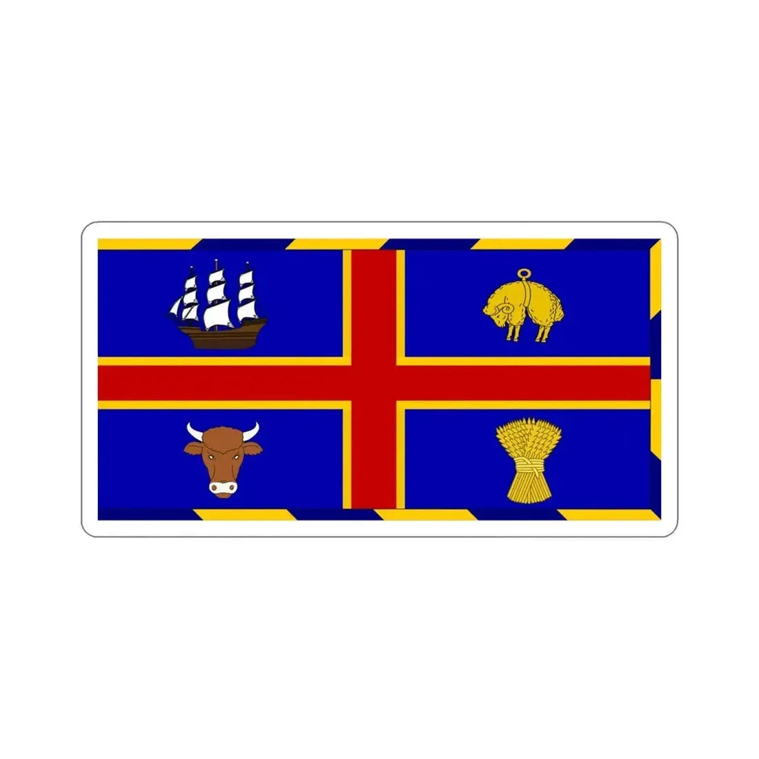 Armorial Flag of the City of Adelaide Australia STICKER Vinyl Die-Cut Decal - The Sticker Space