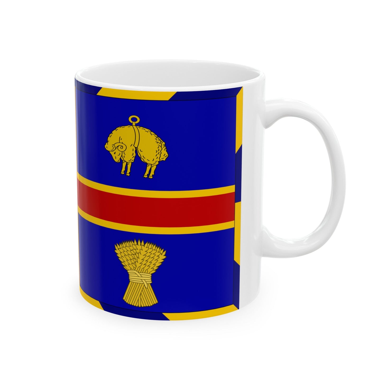 Armorial Flag of the City of Adelaide Australia - White Coffee Mug-The Sticker Space