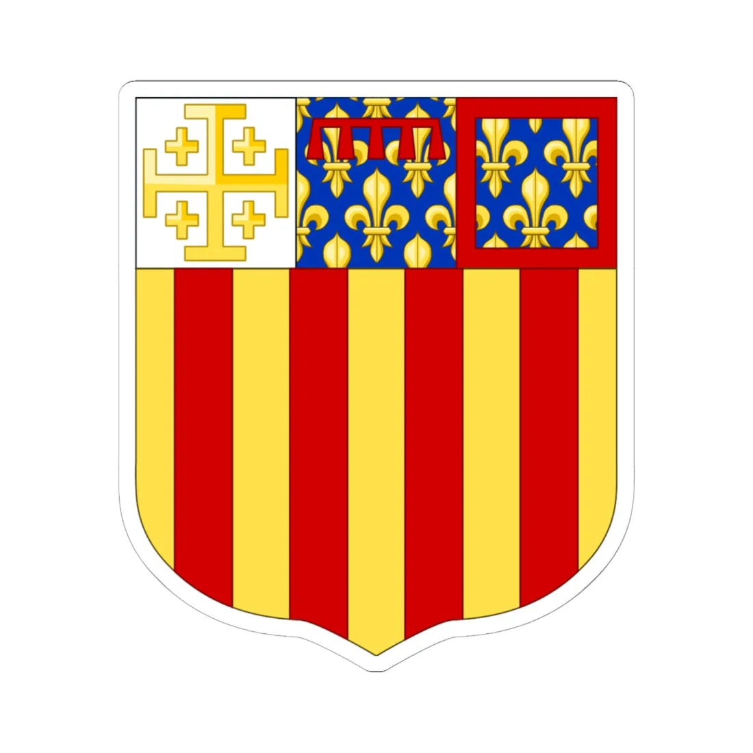 Arms Aix-en-Provence (Spain) (Coat of Arms) STICKER Vinyl Kiss-Cut Decal 6 Inch White - The Sticker Space