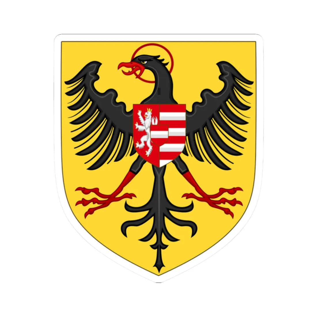 Arms of Albert II of Habsbourg as King of the Romans Variant (Austria) (Coat of Arms) STICKER Vinyl Kiss-Cut Decal 2 Inch White - The Sticker Space