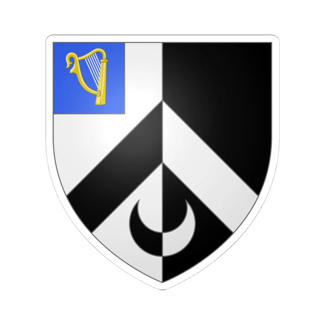 Arms of Alexander of Caledon (Ireland) (Coat of Arms) STICKER Vinyl Kiss-Cut Decal 4 Inch White - The Sticker Space