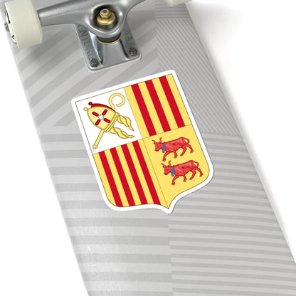 Arms of Andorra - Flag Version 1931-1949 (Andorra) (Coat of Arms) STICKER Vinyl Kiss-Cut Decal - The Sticker Space