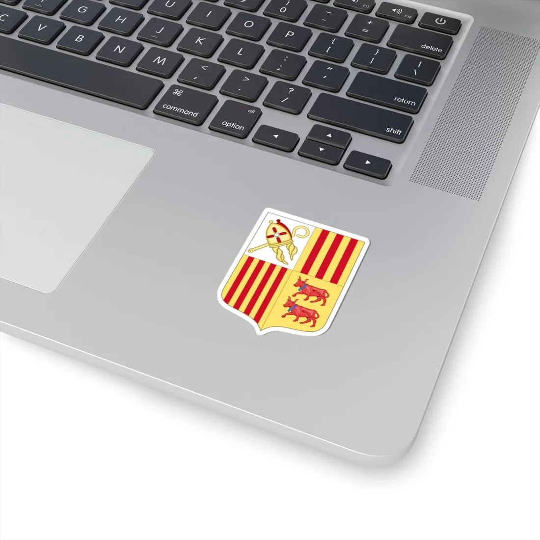Arms of Andorra - Flag Version 1931-1949 (Andorra) (Coat of Arms) STICKER Vinyl Kiss-Cut Decal - The Sticker Space
