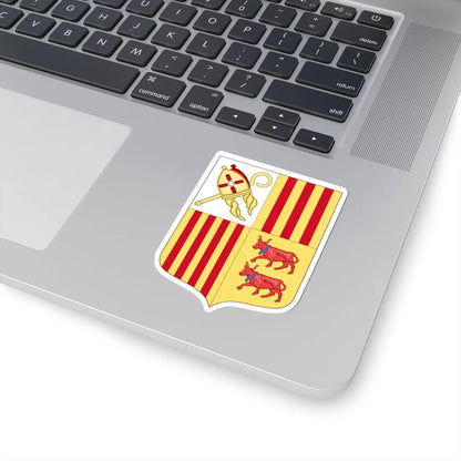 Arms of Andorra - Flag Version 1931-1949 (Andorra) (Coat of Arms) STICKER Vinyl Kiss-Cut Decal - The Sticker Space