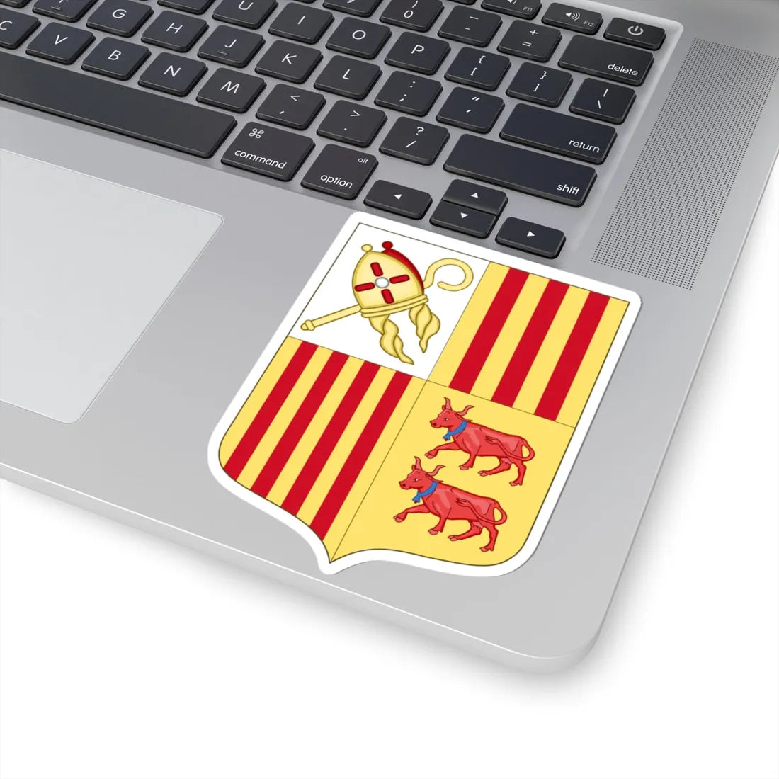 Arms of Andorra - Flag Version 1931-1949 (Andorra) (Coat of Arms) STICKER Vinyl Kiss-Cut Decal - The Sticker Space