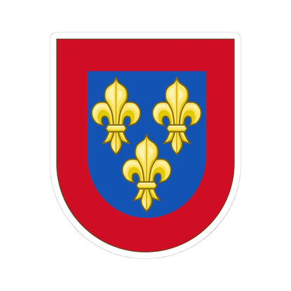 Arms of Anjou- Coat of Arms of Spain Template (Spain) (Coat of Arms) STICKER Vinyl Kiss-Cut Decal 4 Inch White - The Sticker Space