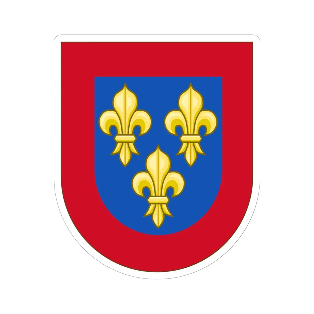 Arms of Anjou- Coat of Arms of Spain Template (Spain) (Coat of Arms) STICKER Vinyl Kiss-Cut Decal 6 Inch White - The Sticker Space