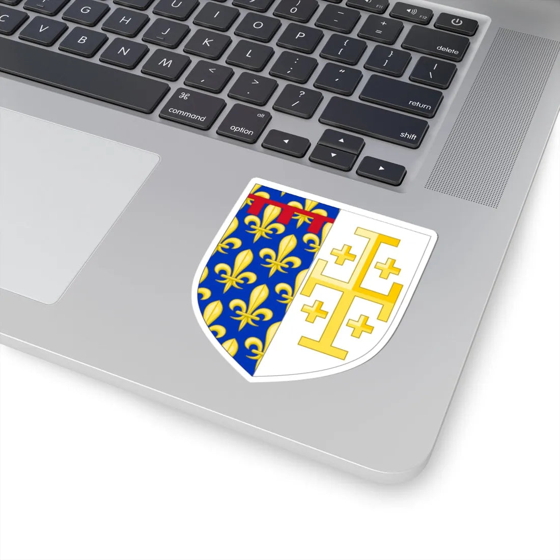 Arms of Anjou-Jerusalem (Italy) (Coat of Arms) STICKER Vinyl Kiss-Cut Decal - The Sticker Space
