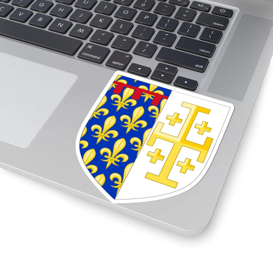 Arms of Anjou-Jerusalem (Italy) (Coat of Arms) STICKER Vinyl Kiss-Cut Decal - The Sticker Space