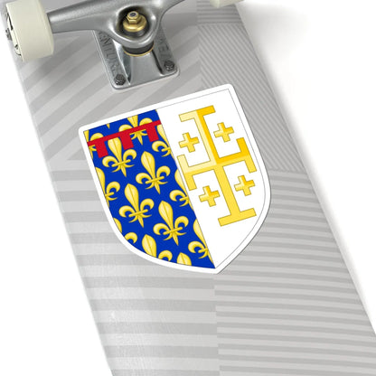 Arms of Anjou-Jerusalem (Spain) (Coat of Arms) STICKER Vinyl Kiss-Cut Decal - The Sticker Space