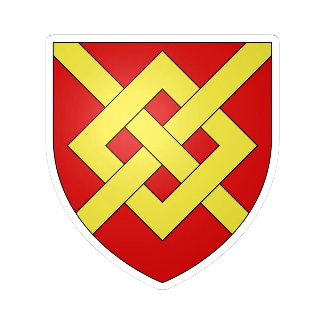 Arms of Audley (England) (Coat of Arms) STICKER Vinyl Kiss-Cut Decal 3 Inch White - The Sticker Space