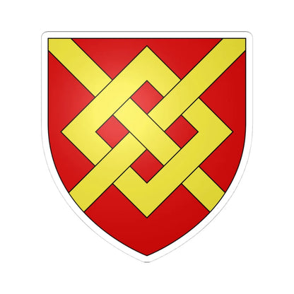 Arms of Audley (England) (Coat of Arms) STICKER Vinyl Kiss-Cut Decal 4 Inch White - The Sticker Space