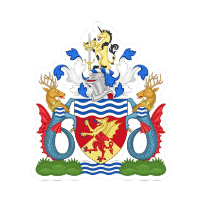 Arms of Avon County Council (England) (Coat of Arms) STICKER Vinyl Kiss-Cut Decal 2 Inch White - The Sticker Space