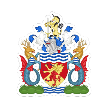 Arms of Avon County Council (England) (Coat of Arms) STICKER Vinyl Kiss-Cut Decal 4 Inch White - The Sticker Space