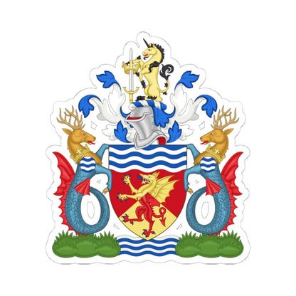 Arms of Avon County Council (England) (Coat of Arms) STICKER Vinyl Kiss-Cut Decal 6 Inch White - The Sticker Space