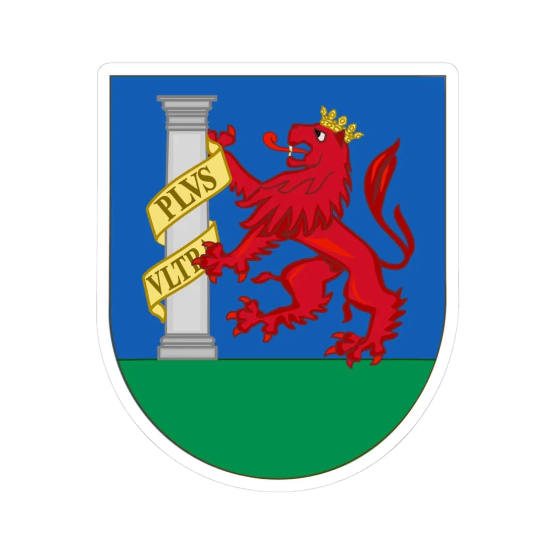 Arms of Badajoz (Spain) (Coat of Arms) STICKER Vinyl Kiss-Cut Decal 3 Inch White - The Sticker Space