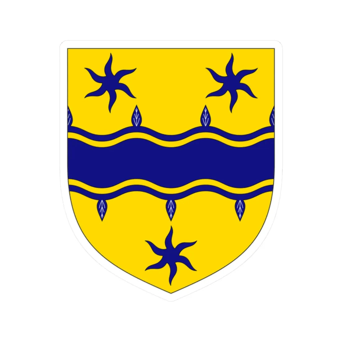 Arms of Baron Alderdice (Ireland) (Coat of Arms) STICKER Vinyl Kiss-Cut Decal 2 Inch White - The Sticker Space