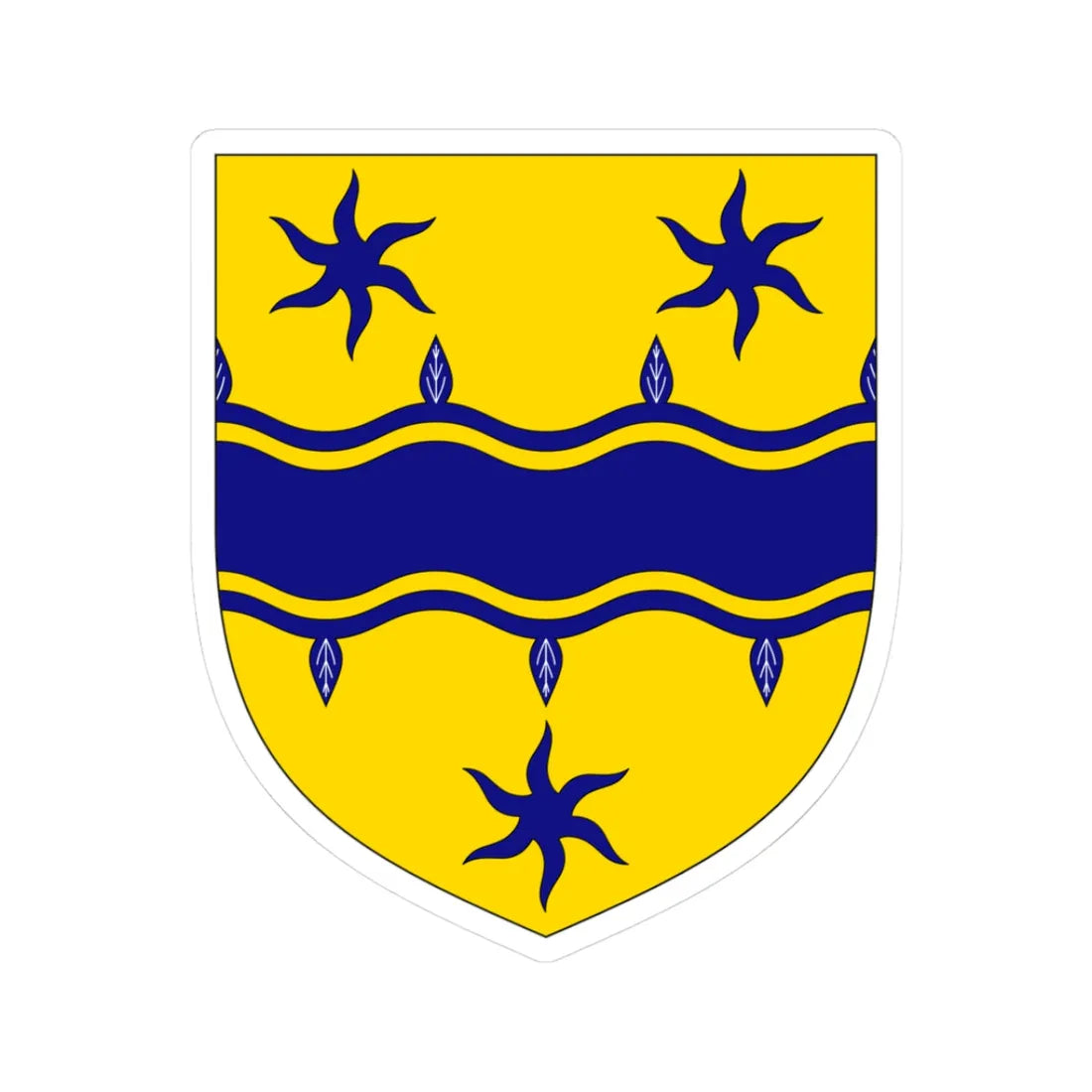 Arms of Baron Alderdice (Ireland) (Coat of Arms) STICKER Vinyl Kiss-Cut Decal 3 Inch White - The Sticker Space