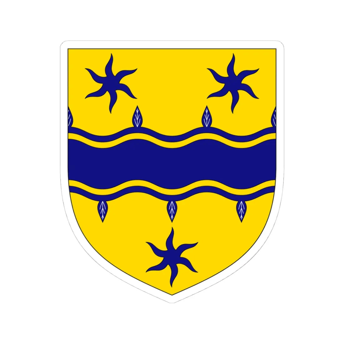 Arms of Baron Alderdice (Ireland) (Coat of Arms) STICKER Vinyl Kiss-Cut Decal 4 Inch White - The Sticker Space