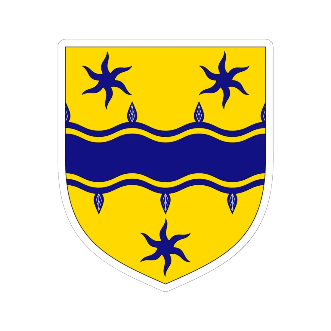 Arms of Baron Alderdice (Ireland) (Coat of Arms) STICKER Vinyl Kiss-Cut Decal 6 Inch White - The Sticker Space