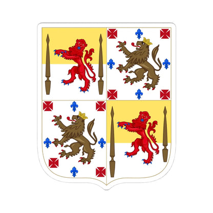 Arms of Baron Baden-Powell (Spain) (Coat of Arms) STICKER Vinyl Kiss-Cut Decal 4 Inch White - The Sticker Space