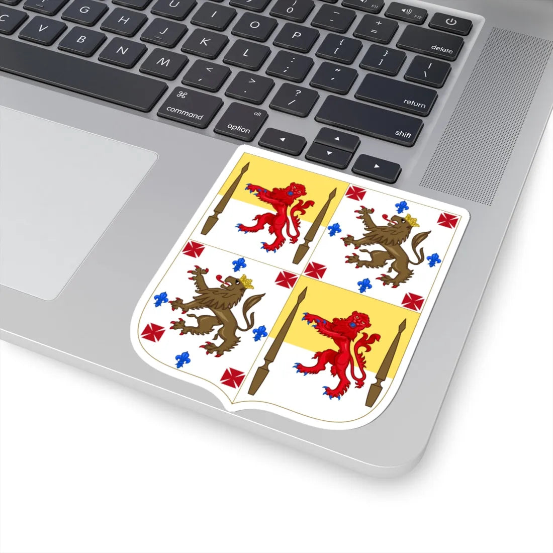 Arms of Baron Baden-Powell (Spain) (Coat of Arms) STICKER Vinyl Kiss-Cut Decal - The Sticker Space