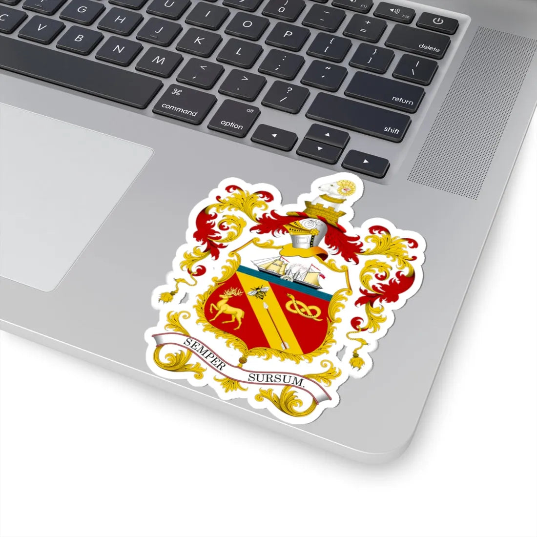 Arms of Barrow in Furness (England) (Coat of Arms) STICKER Vinyl Kiss-Cut Decal - The Sticker Space