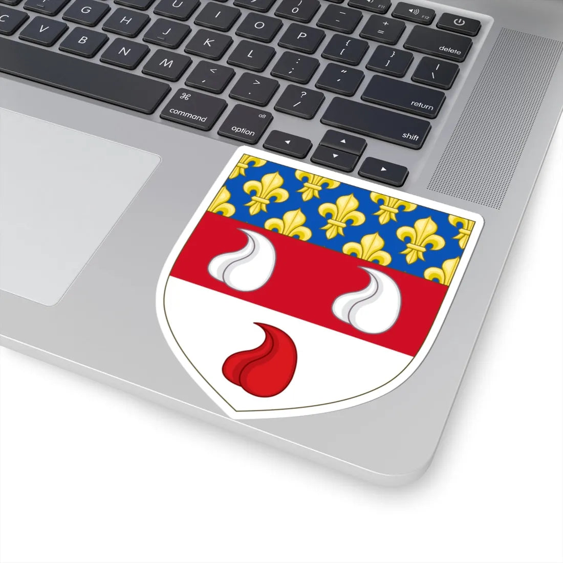 Arms of Bartolomeo Colleoni Anjou (Italy) (Coat of Arms) STICKER Vinyl Kiss-Cut Decal - The Sticker Space