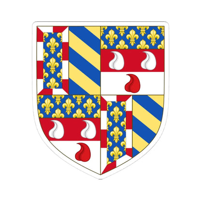 Arms of Bartolomeo Colleoni Burgundy (Italy) (Coat of Arms) STICKER Vinyl Kiss-Cut Decal 4 Inch White - The Sticker Space