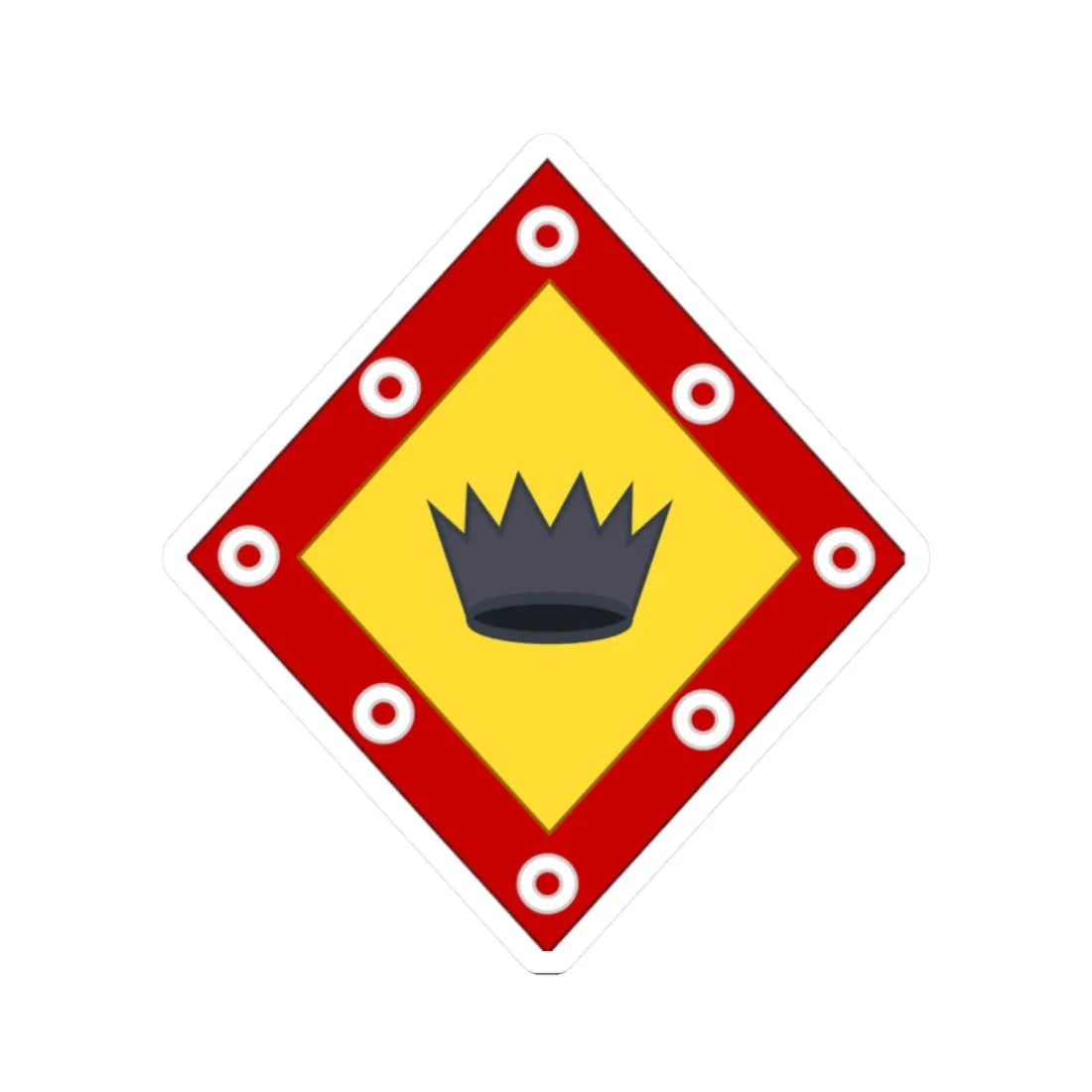 Arms of Beauharnais for Italy Losange (Italy) (Coat of Arms) STICKER Vinyl Kiss-Cut Decal 2 Inch White - The Sticker Space