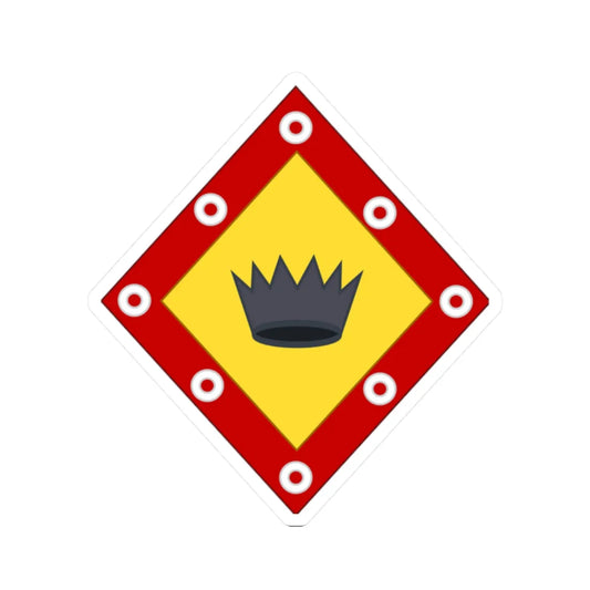 Arms of Beauharnais for Italy Losange (Italy) (Coat of Arms) STICKER Vinyl Kiss-Cut Decal 2 Inch White - The Sticker Space