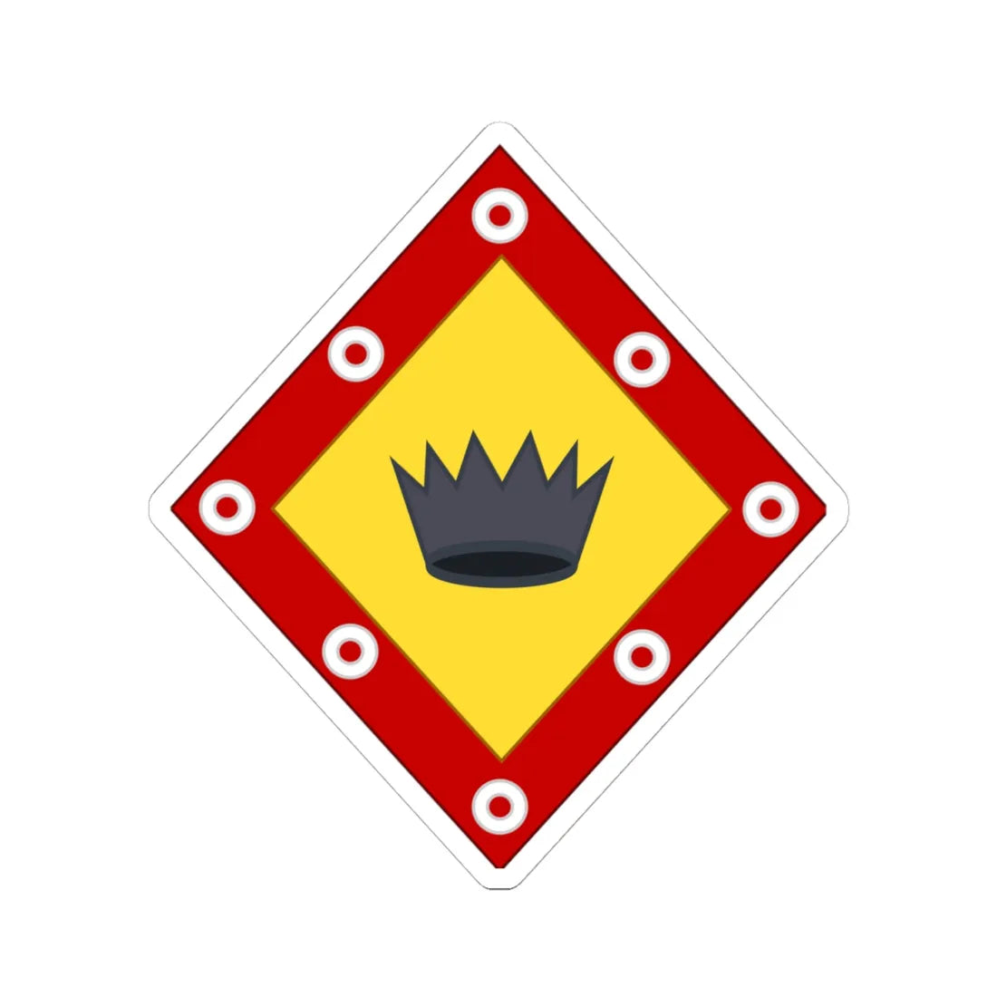 Arms of Beauharnais for Italy Losange (Italy) (Coat of Arms) STICKER Vinyl Kiss-Cut Decal 4 Inch White - The Sticker Space