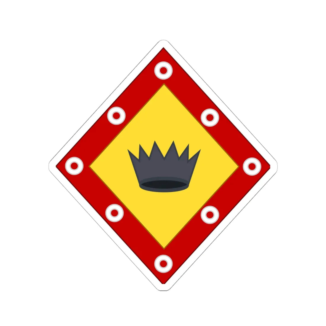 Arms of Beauharnais for Italy Losange (Italy) (Coat of Arms) STICKER Vinyl Kiss-Cut Decal 6 Inch White - The Sticker Space