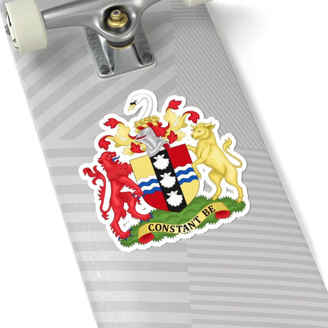 Arms of Bedfordshire County Council (England) (Coat of Arms) STICKER Vinyl Kiss-Cut Decal - The Sticker Space