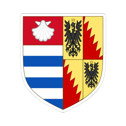 Arms of Bianca Bentivoglio (Italy) (Coat of Arms) STICKER Vinyl Kiss-Cut Decal 6 Inch White - The Sticker Space