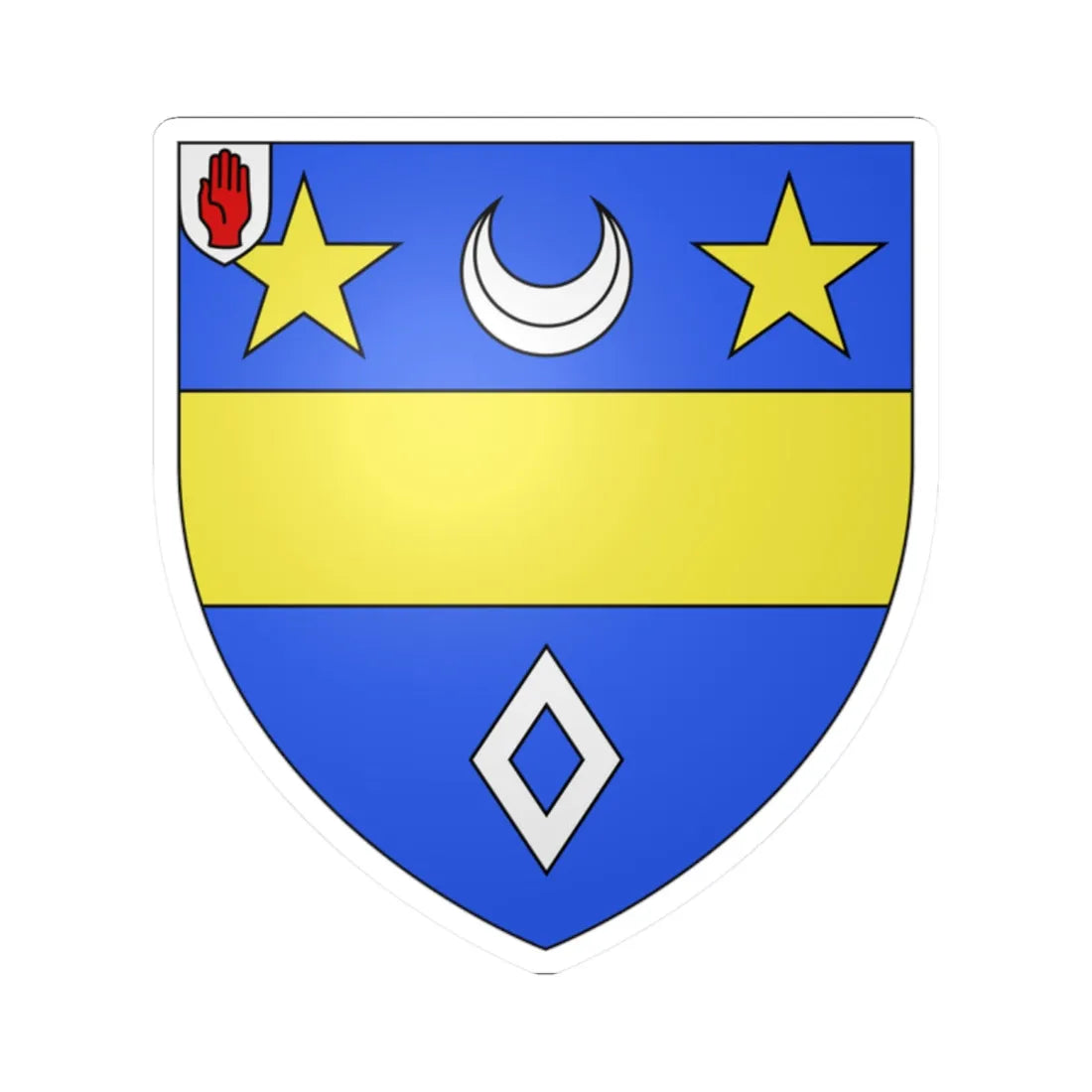 Arms of Blackwood of Killyleagh (Ireland) (Coat of Arms) STICKER Vinyl Kiss-Cut Decal 2 Inch White - The Sticker Space