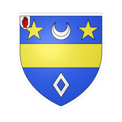 Arms of Blackwood of Killyleagh (Ireland) (Coat of Arms) STICKER Vinyl Kiss-Cut Decal 3 Inch White - The Sticker Space
