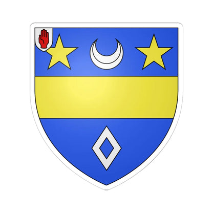 Arms of Blackwood of Killyleagh (Ireland) (Coat of Arms) STICKER Vinyl Kiss-Cut Decal 6 Inch White - The Sticker Space