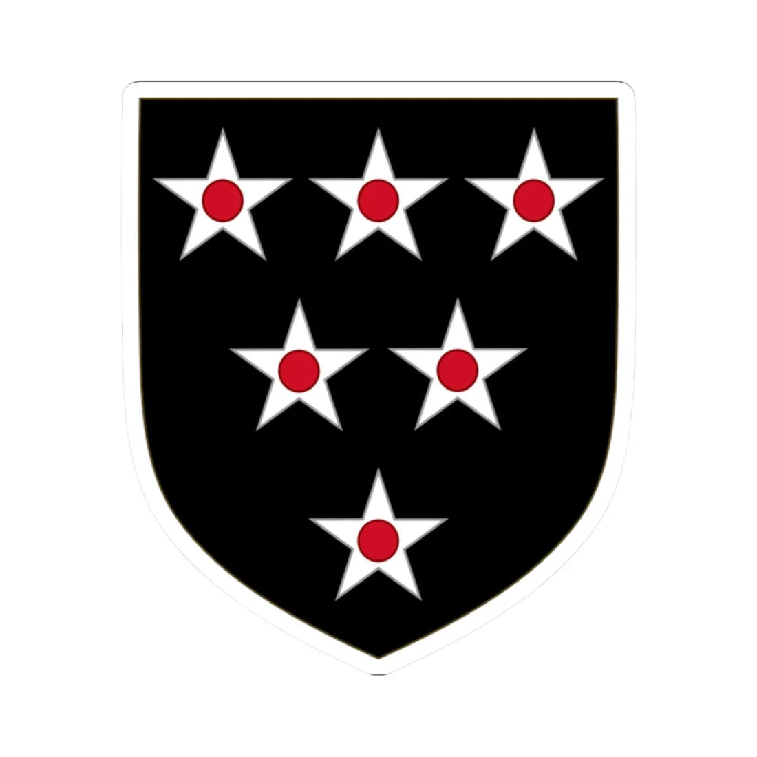 Arms of Bonville (England) (Coat of Arms) STICKER Vinyl Kiss-Cut Decal 2 Inch White - The Sticker Space