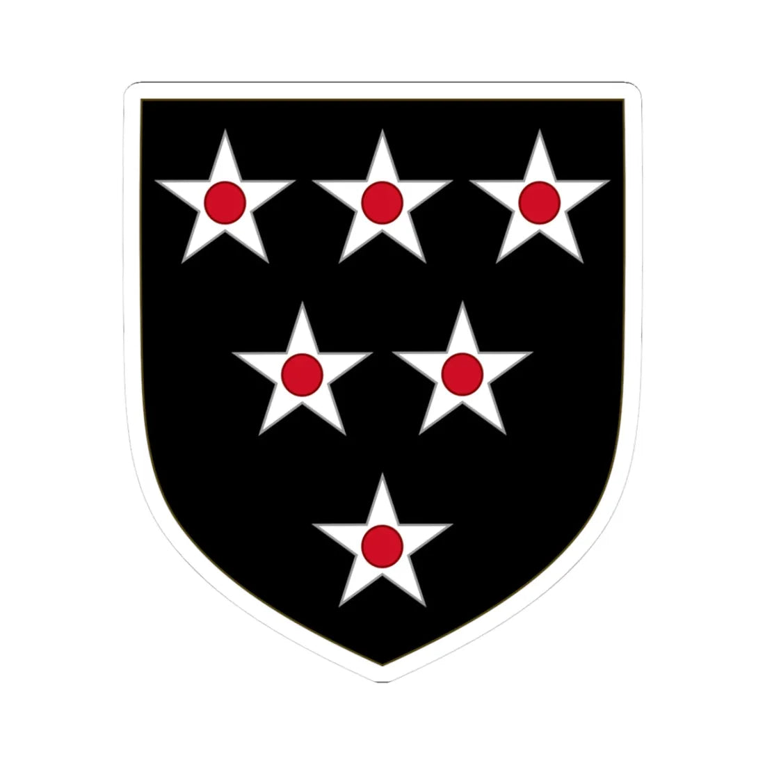 Arms of Bonville (England) (Coat of Arms) STICKER Vinyl Kiss-Cut Decal 3 Inch White - The Sticker Space