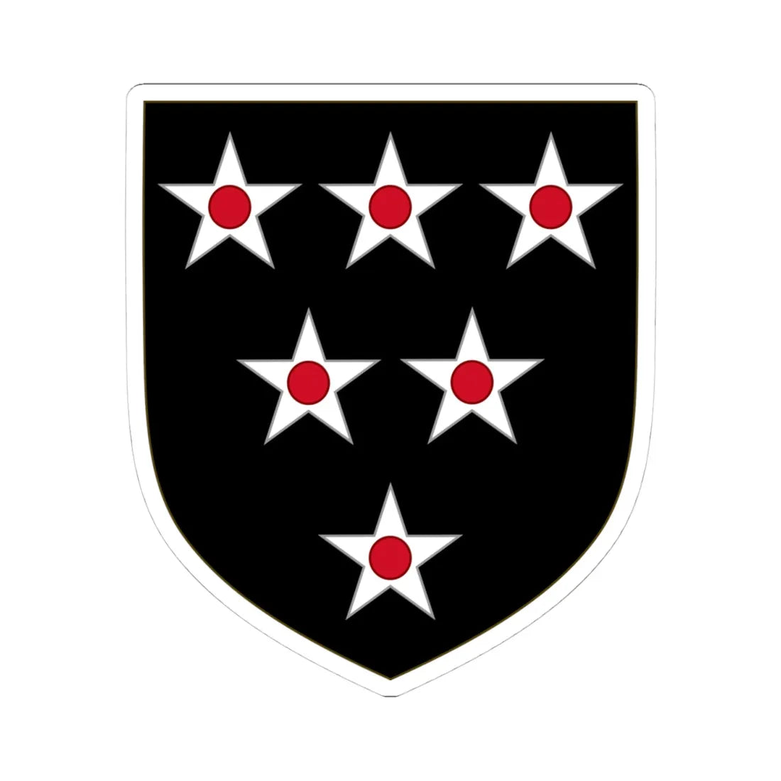 Arms of Bonville (England) (Coat of Arms) STICKER Vinyl Kiss-Cut Decal 4 Inch White - The Sticker Space